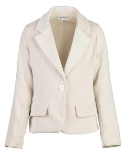 Blazer Elsy sabbia in velluto a costine