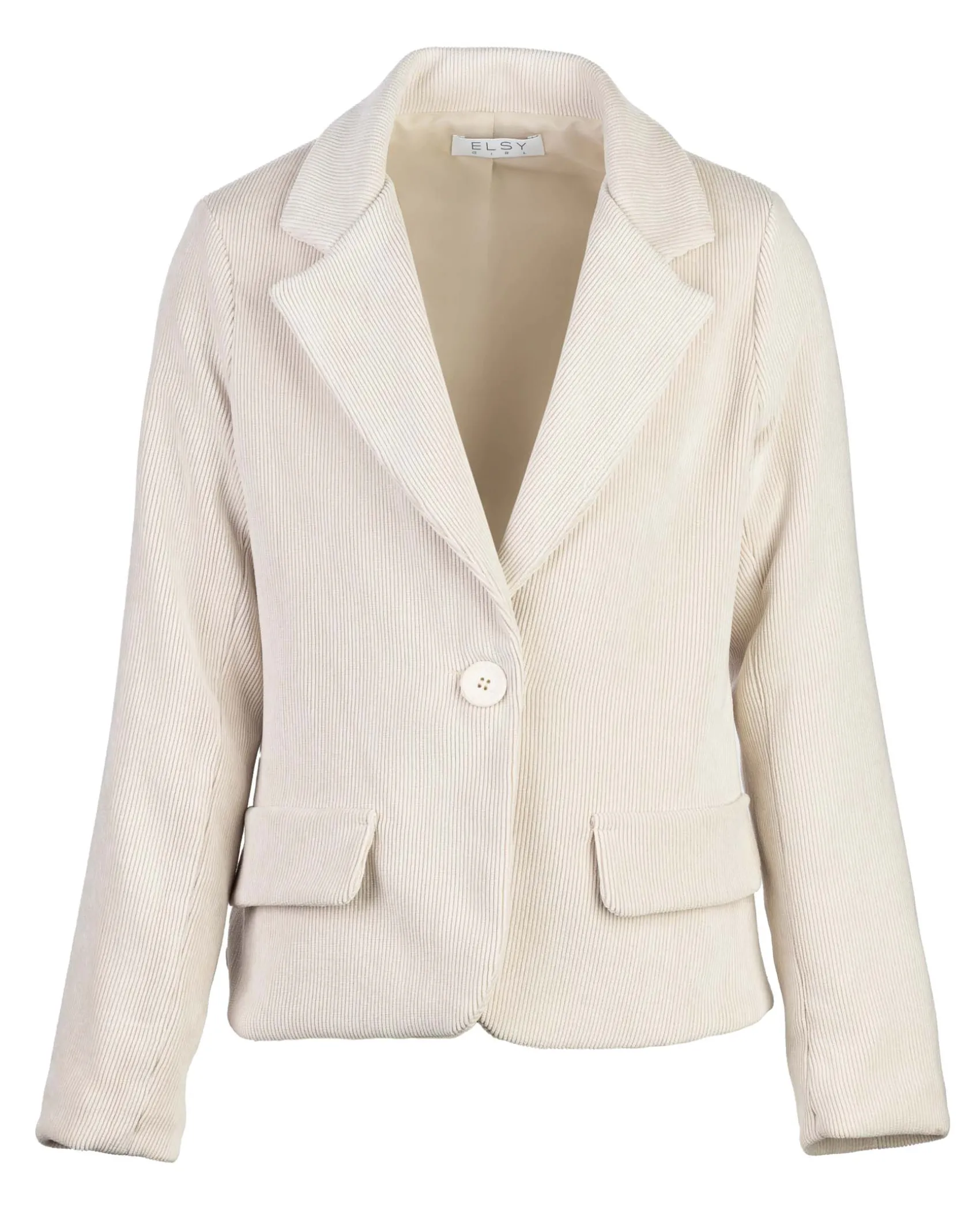 Blazer Elsy sabbia in velluto a costine