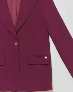 Blazer Kocca bordeaux in cady monopetto