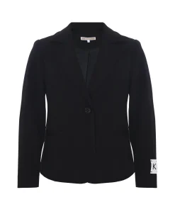 Blazer Kocca nero in cady monopetto