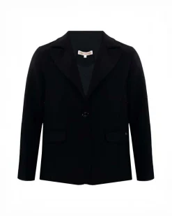 Blazer Kocca nero in cady monopetto