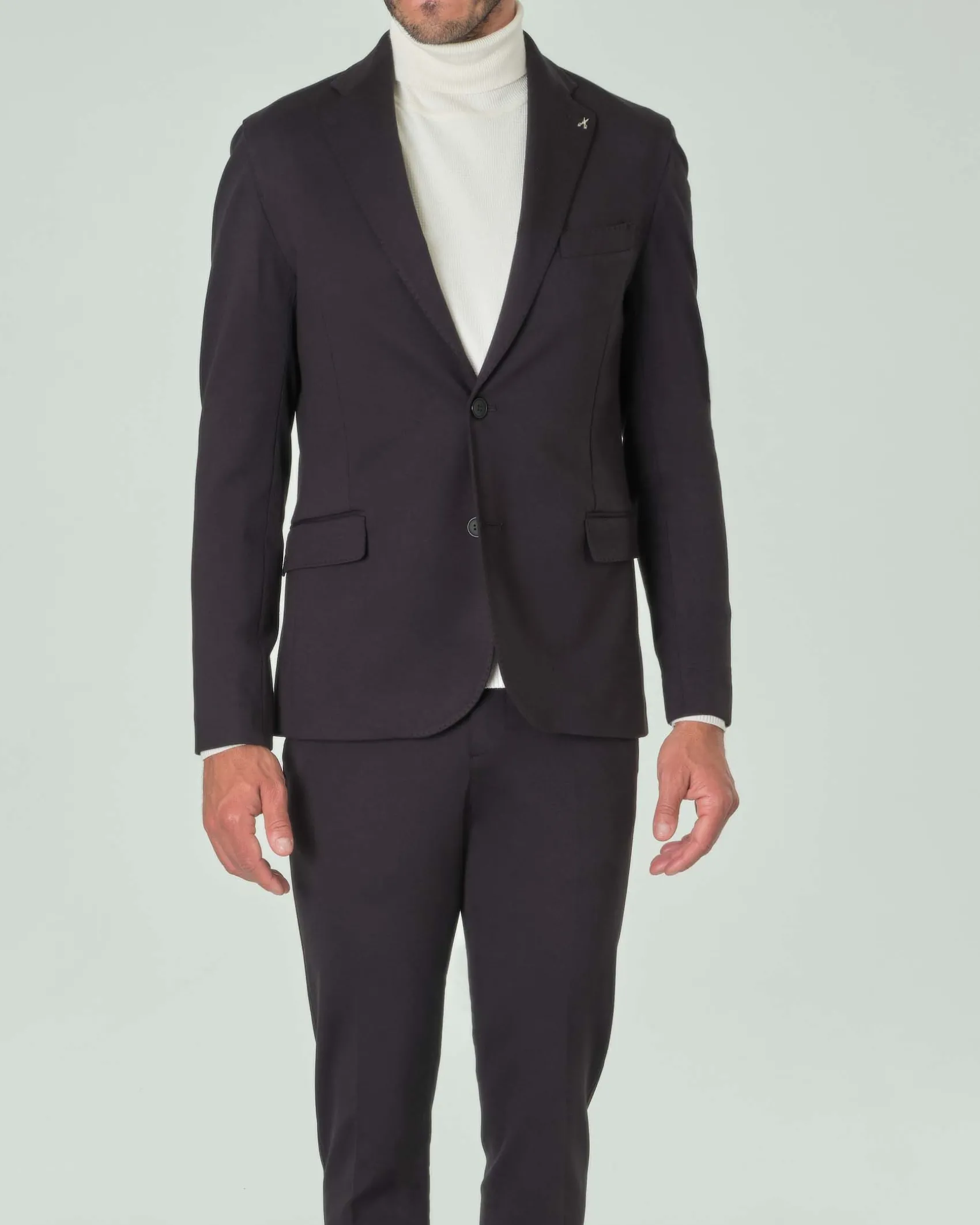 Blazer Paul Baker nero in jersey di viscosa stretch
