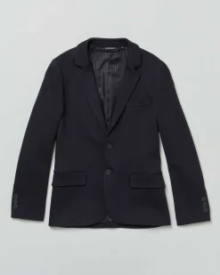 Blazer punto milano blu notte monopetto