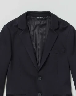 Blazer punto milano blu notte monopetto