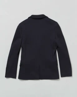 Blazer punto milano blu notte monopetto
