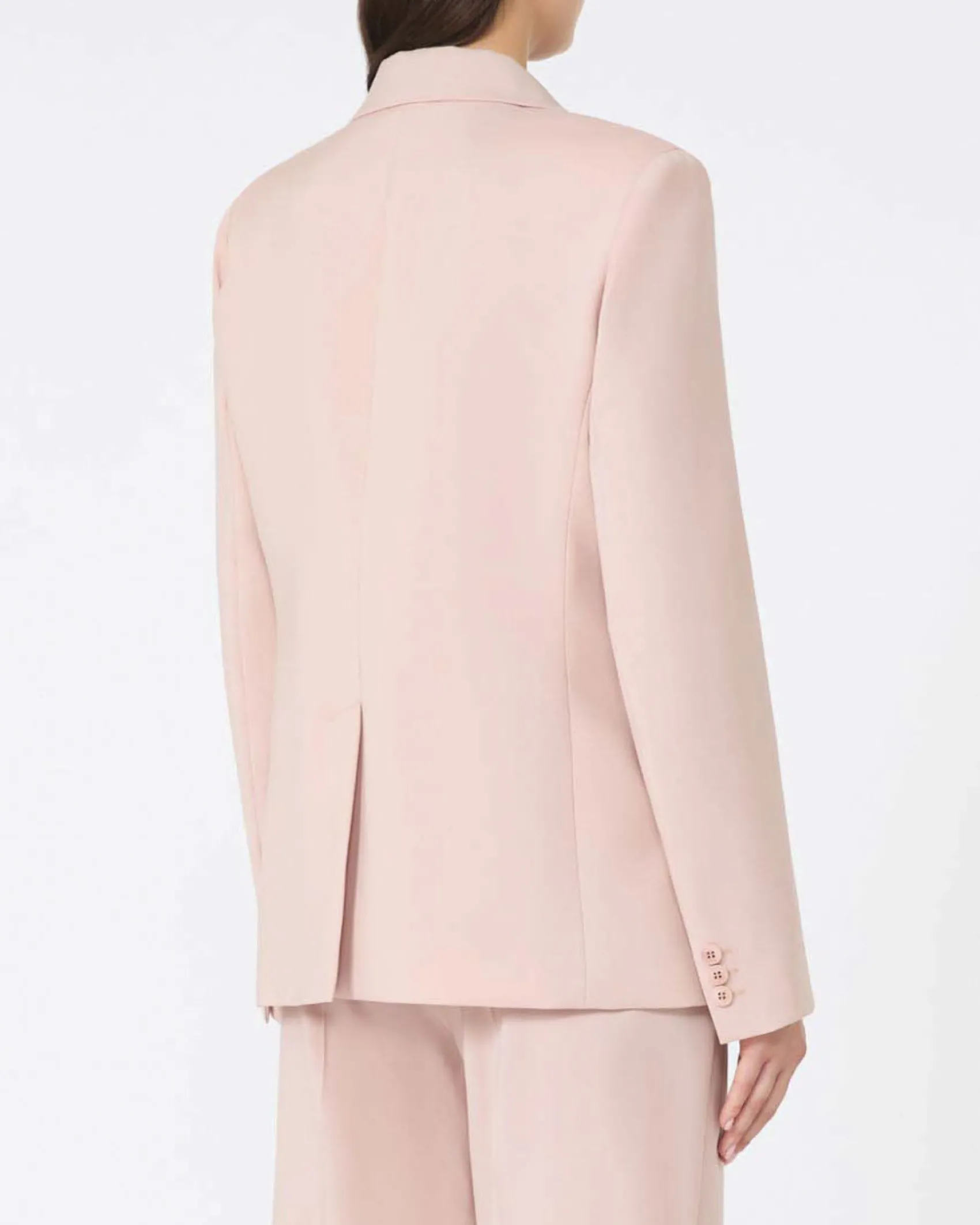 Blazer rosa cipria monopetto Weekend Max Mara in pura lana vergine