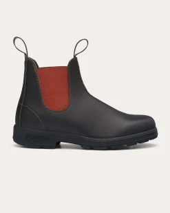 Blundstone testa di moro scuro 1918 in pelle liscia con elastico color coccio