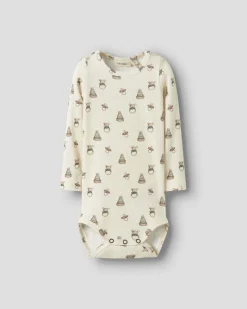 Body Lil'Atelier avorio a maniche lunghe con fantasia giochini