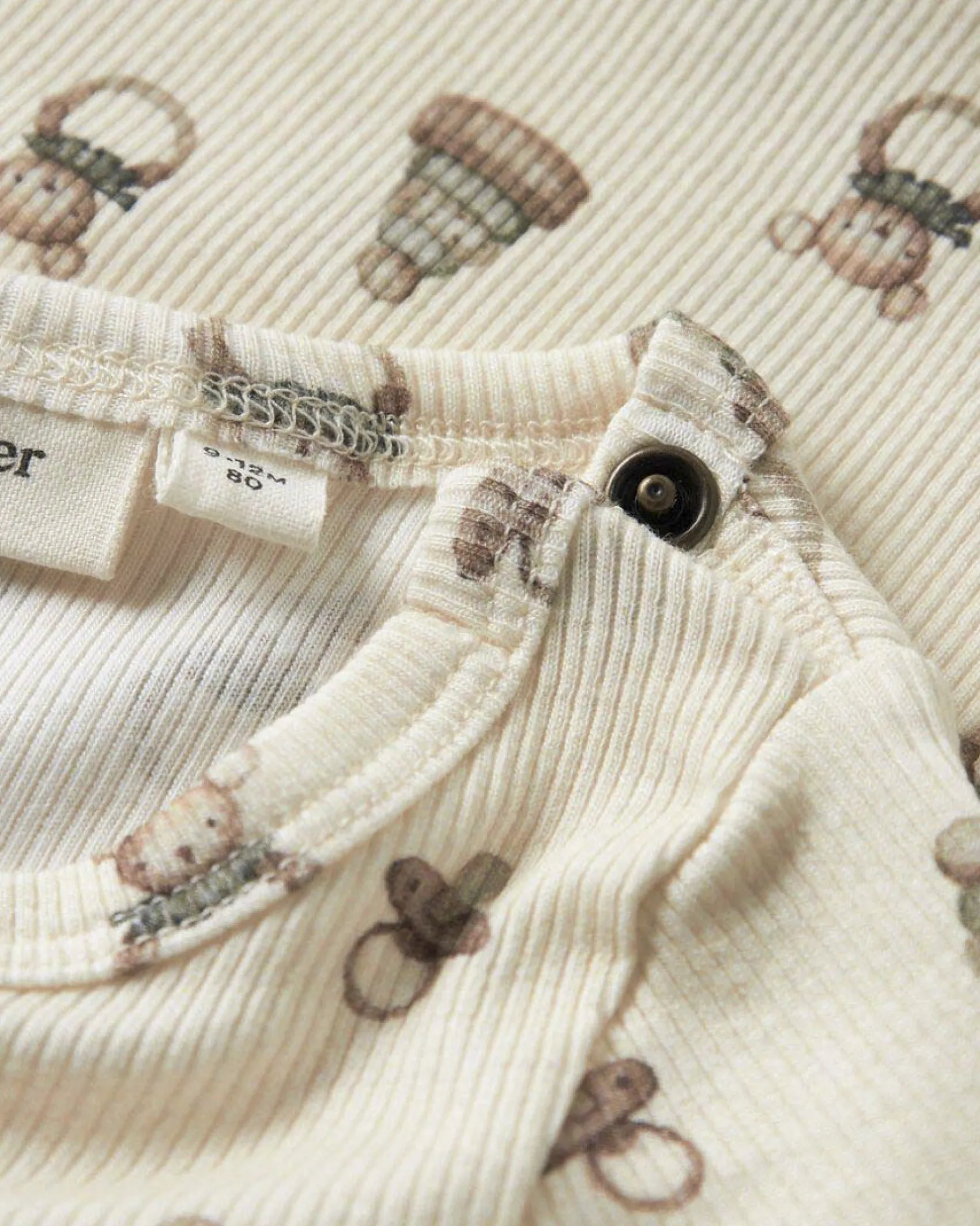 Body Lil'Atelier avorio a maniche lunghe con fantasia giochini