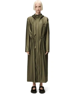 Bold Longest Jacket verde militare oversize con cappuccio e coulisse inserite sui fianchi