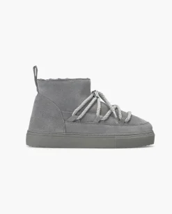Boot Classic Sneaker Low grigio in pelle scamociata e interno in montone