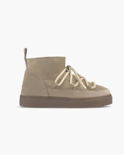 Boot Classic Sneaker Low beige in pelle scamociata e interno in montone