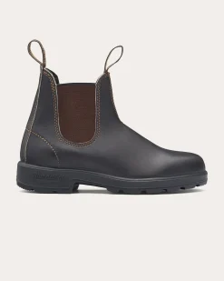Boots color testa di moro modello 500 in pelle liscia con elastici laterali marroni