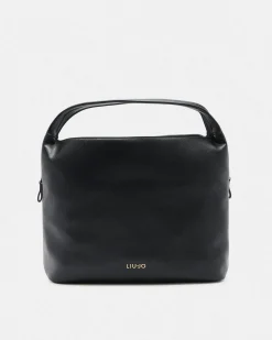 Borsa a spalla Liu Jo Accessories nera in similpelle martellata