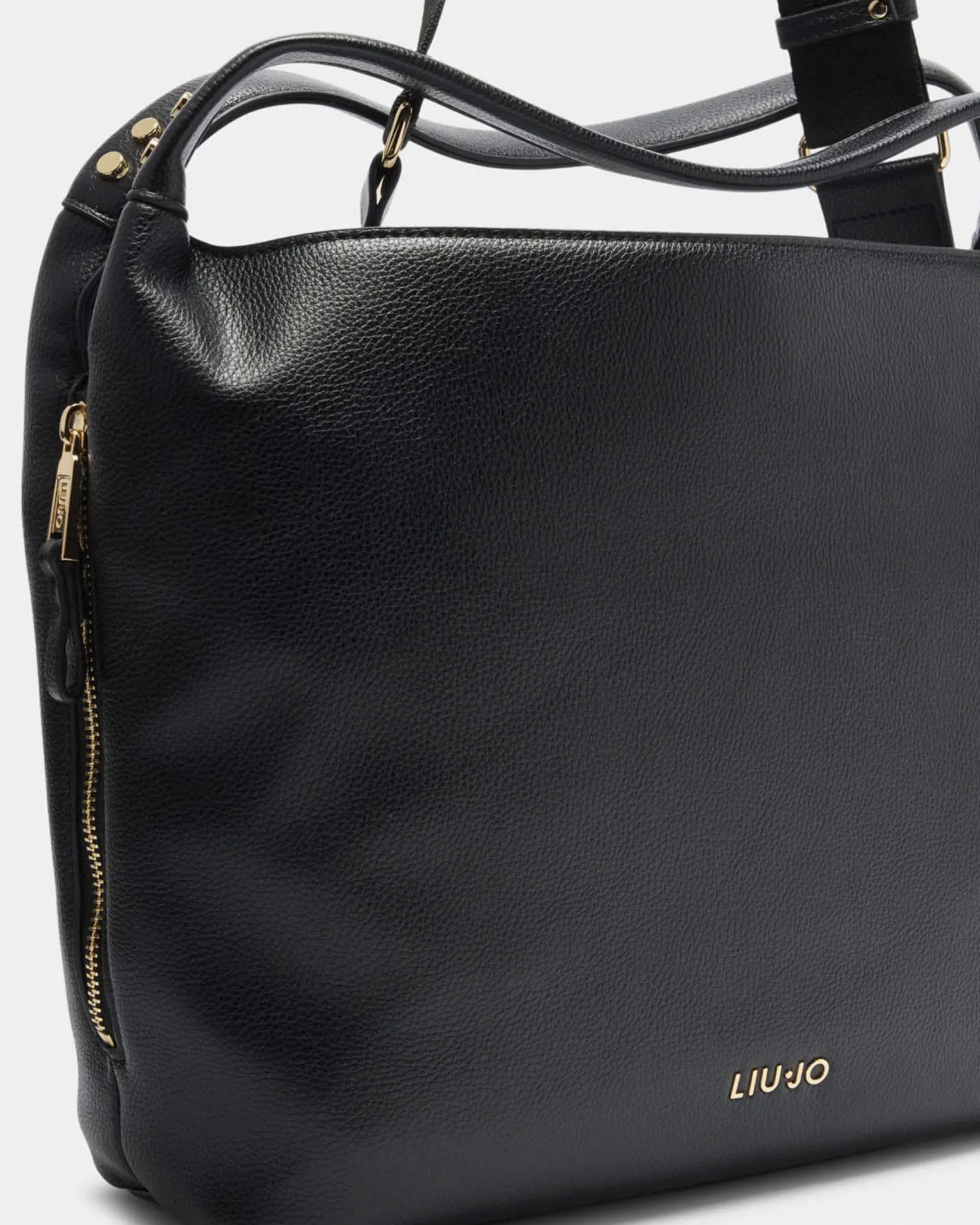 Borsa a spalla Liu Jo Accessories nera in similpelle martellata