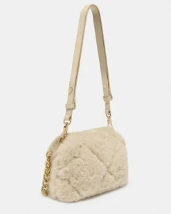 Borsa a spalla Liu Jo Accessories sabbia pelliccia sintetica matelassé