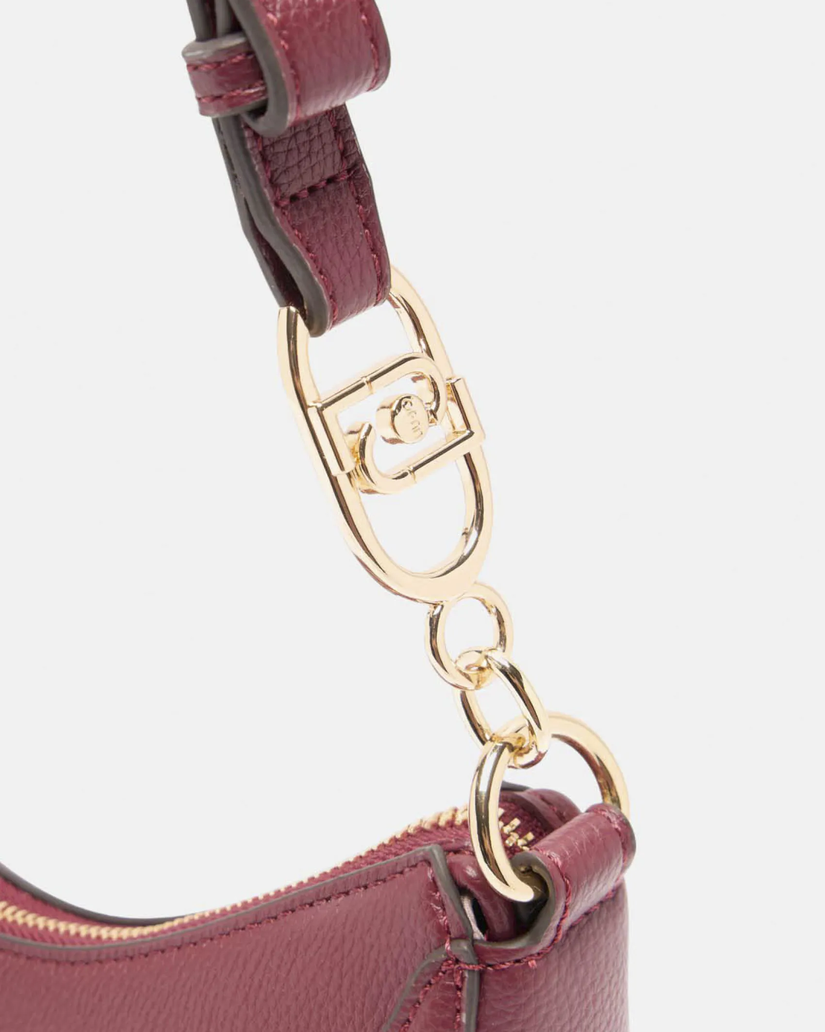 Borsa a spalla Liu Jo Accessories bordeaux in similpelle martellata