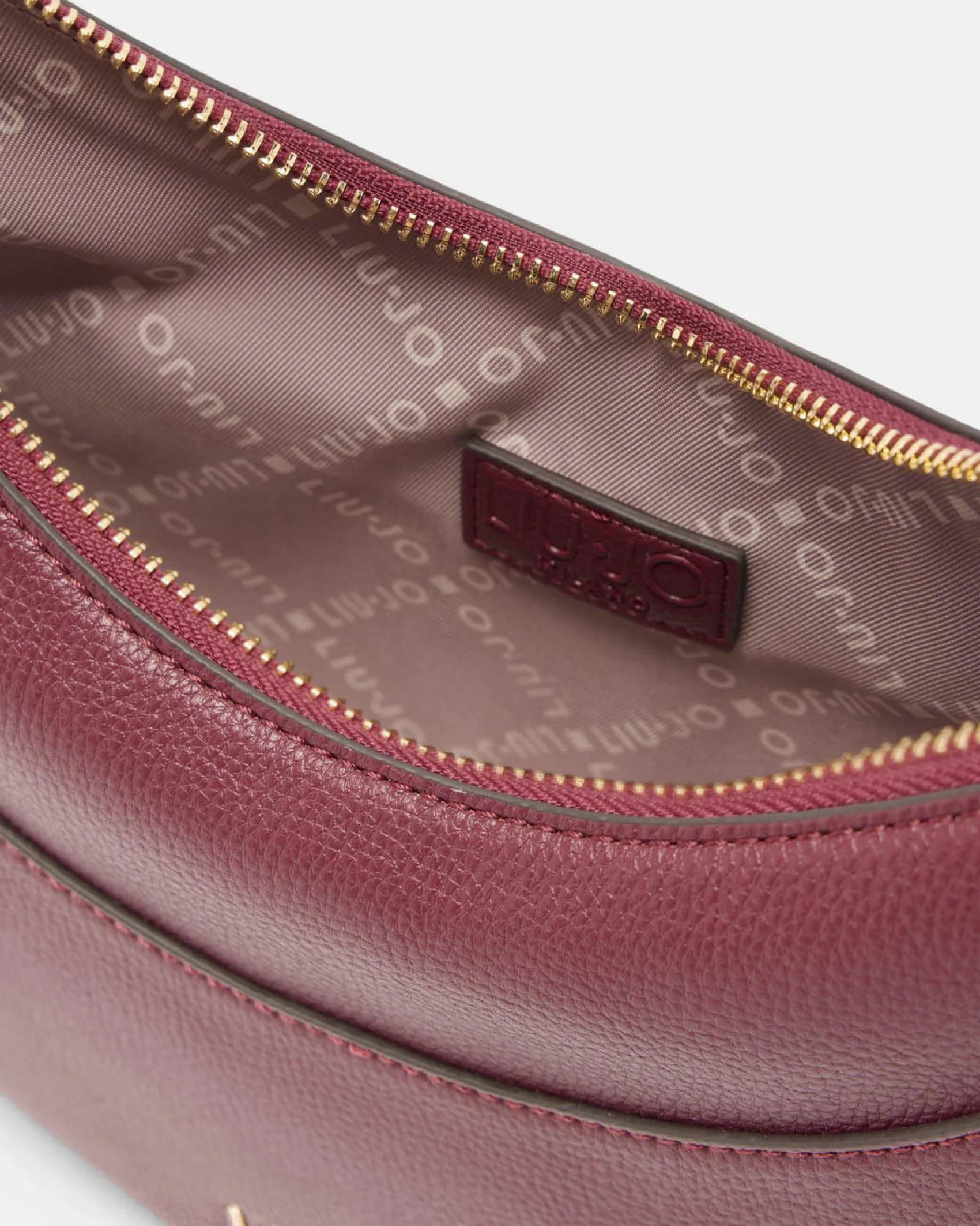 Borsa a spalla Liu Jo Accessories bordeaux in similpelle martellata