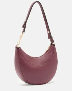 Borsa a spalla Liu Jo Accessories bordeaux in similpelle martellata