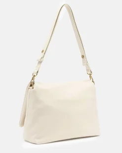 Borsa a spalla Liu Jo Accessories panna in similpelle martellata