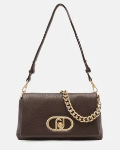 Borsa a tracolla Liu Jo Accessories marrone con catena e rilievo
