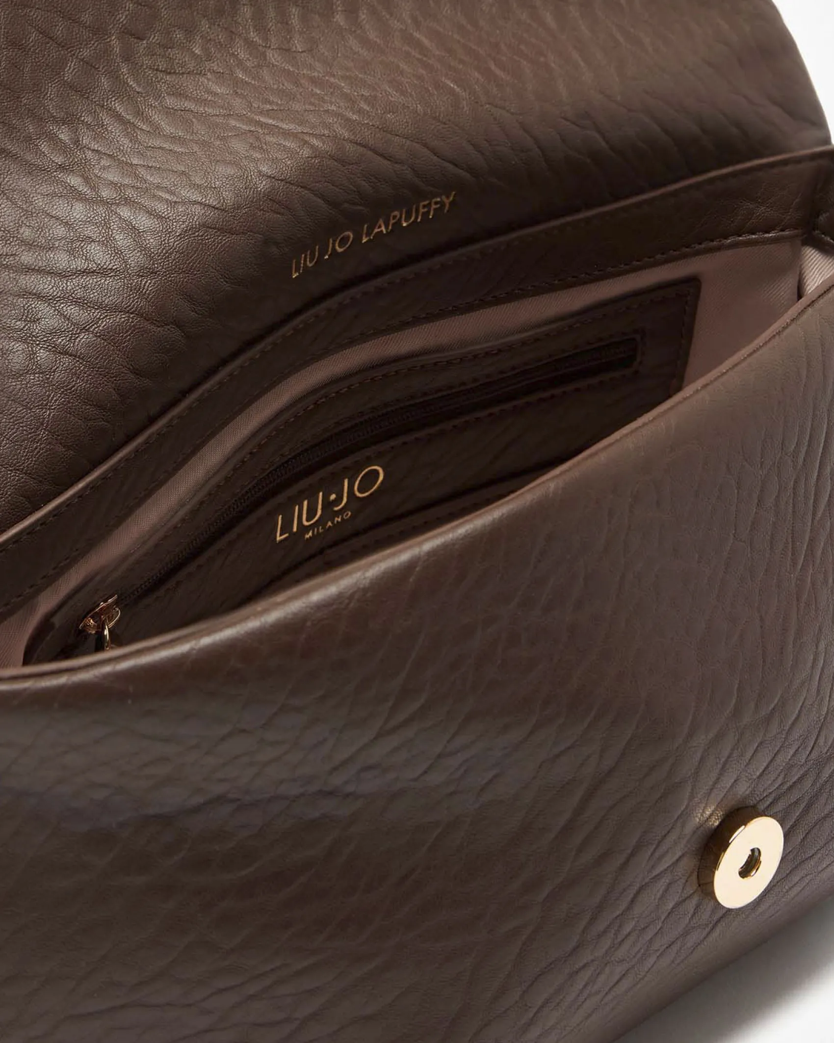 Borsa a tracolla Liu Jo Accessories marrone con catena e rilievo