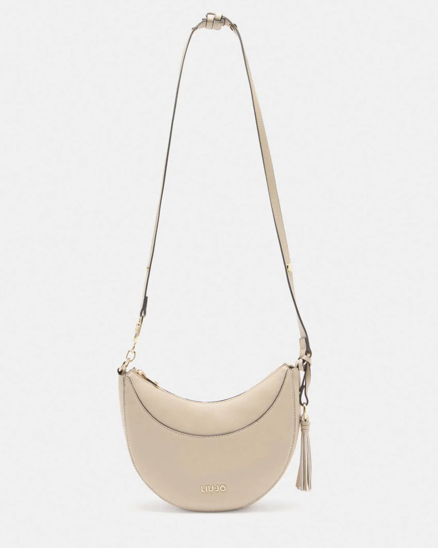 Borsa a tracolla Liu Jo Accessories beige in similpelle con nappina