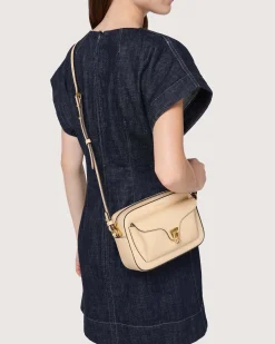 Borsa a tracolla nera Coccinelle Beat Soft Small in pelle con tasca esterna e chiusura a girello