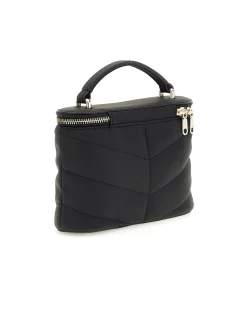 Borsa bauletto Guess nera trapuntata con tracolla a catena