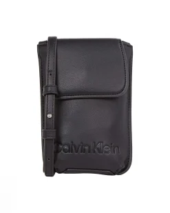 Borsa Calvin Klein nera porta cellulare in ecopelle