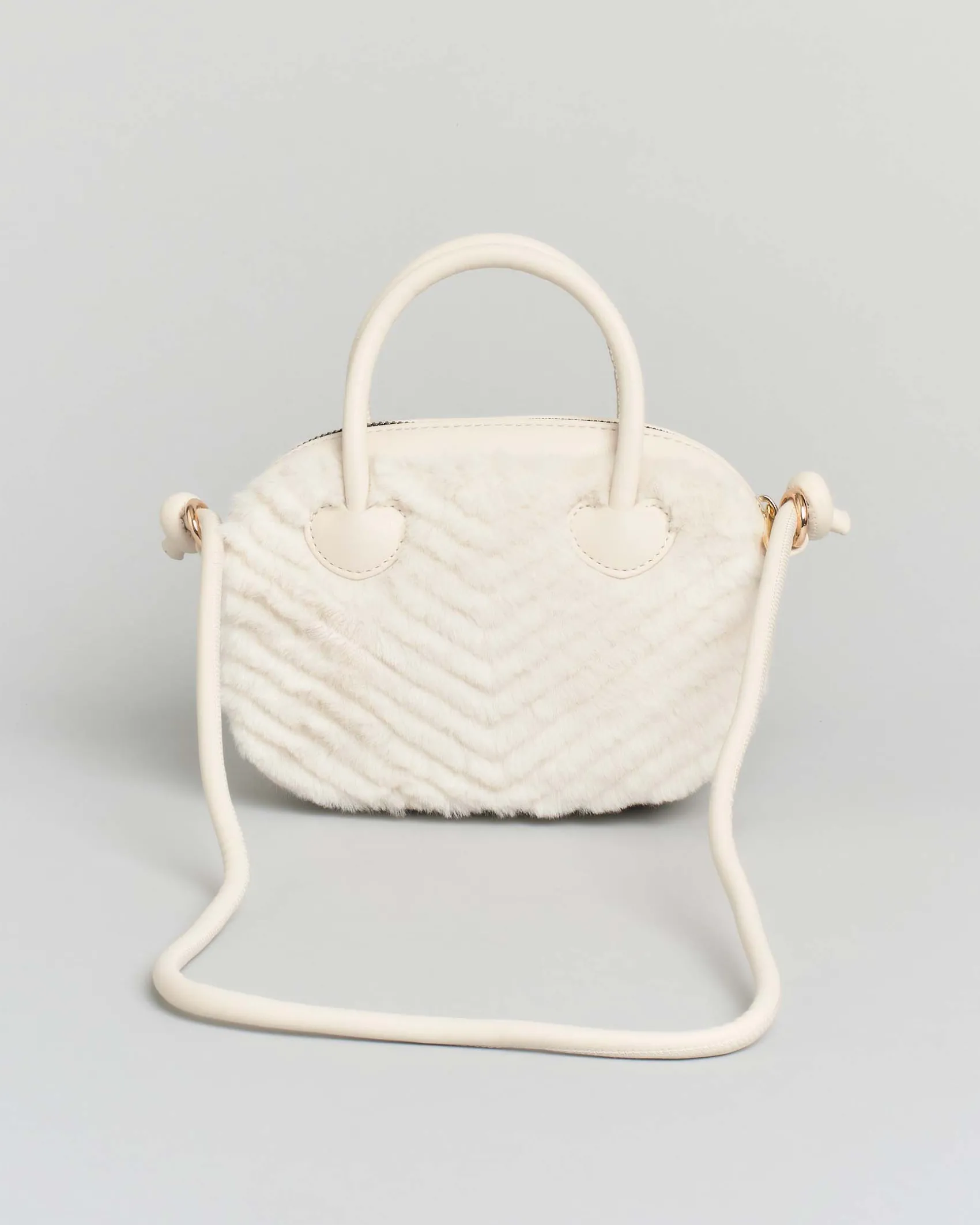 Borsa Mayoral avorio in ecopelliccia con tracolla