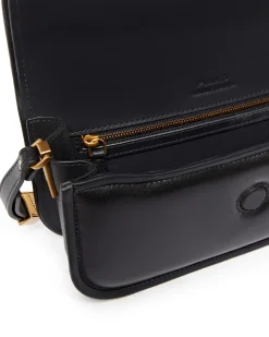 Borsa nera a tracolla Pinko con chiusura a patta e fibbia Love Birds