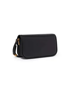 Borsa nera a tracolla Pinko con chiusura a patta e fibbia Love Birds