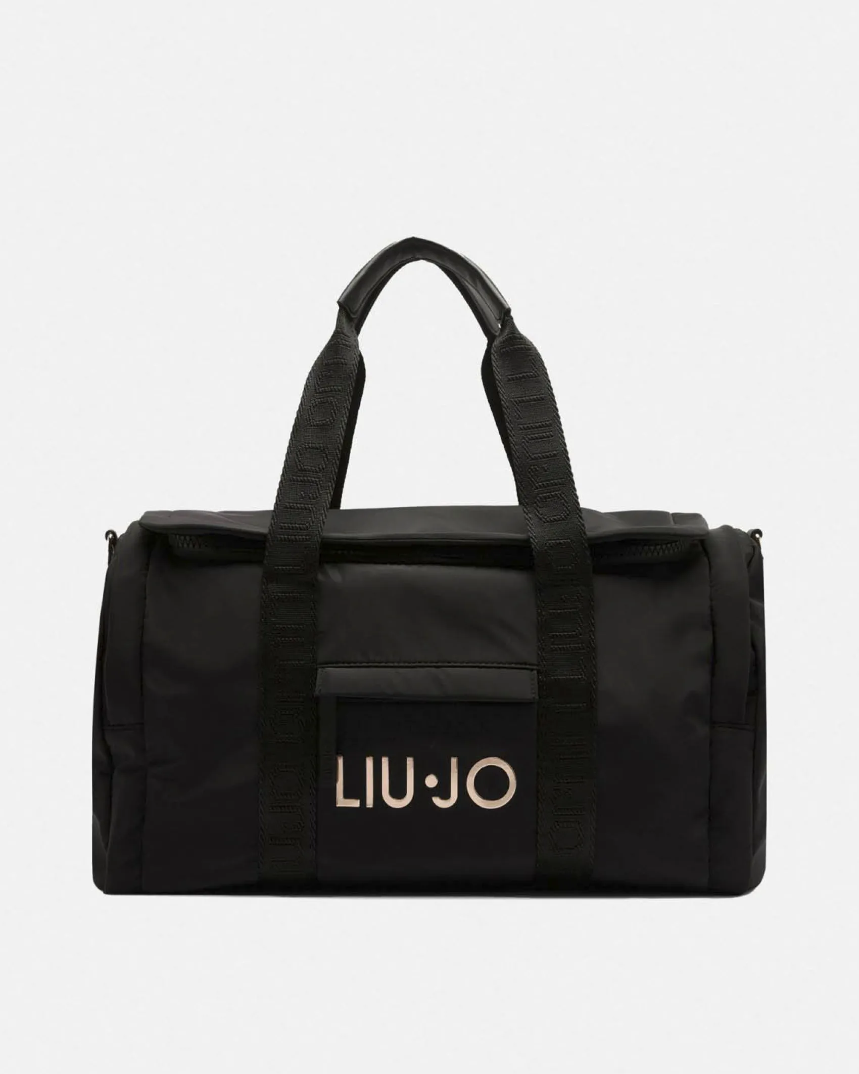 Borsa sportiva Liu Jo Sport nera in nylon con tracolla in rilievo