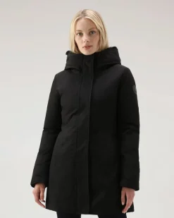 Boulder Parka nero con fodera interna al cappuccio in ecopelliccia tono su tono