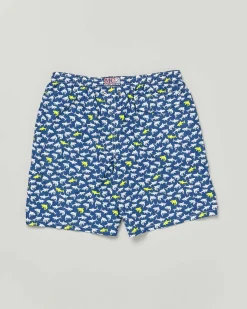 Boxer mare MC2 Saint Barth blu con stampa squali