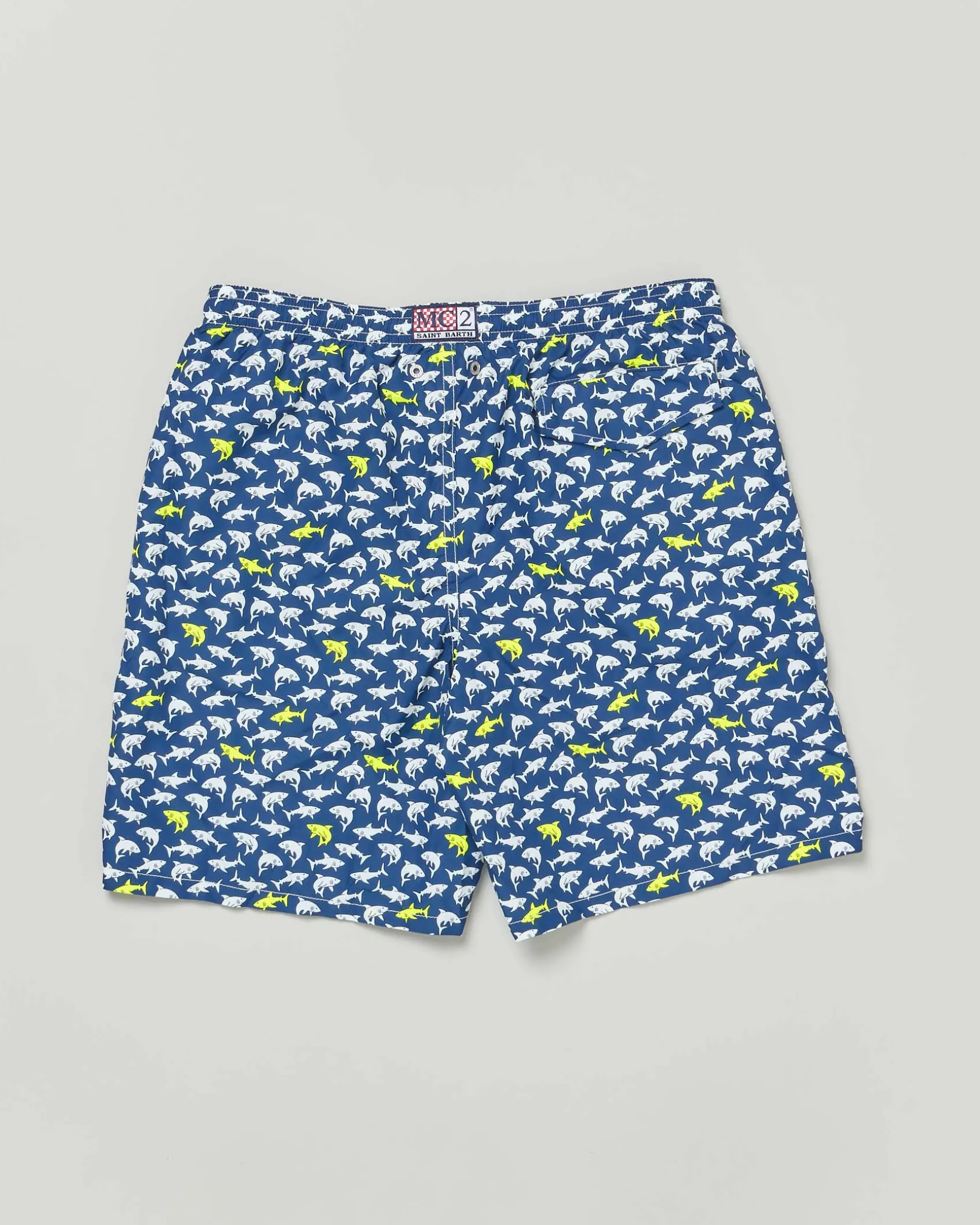 Boxer mare MC2 Saint Barth blu con stampa squali