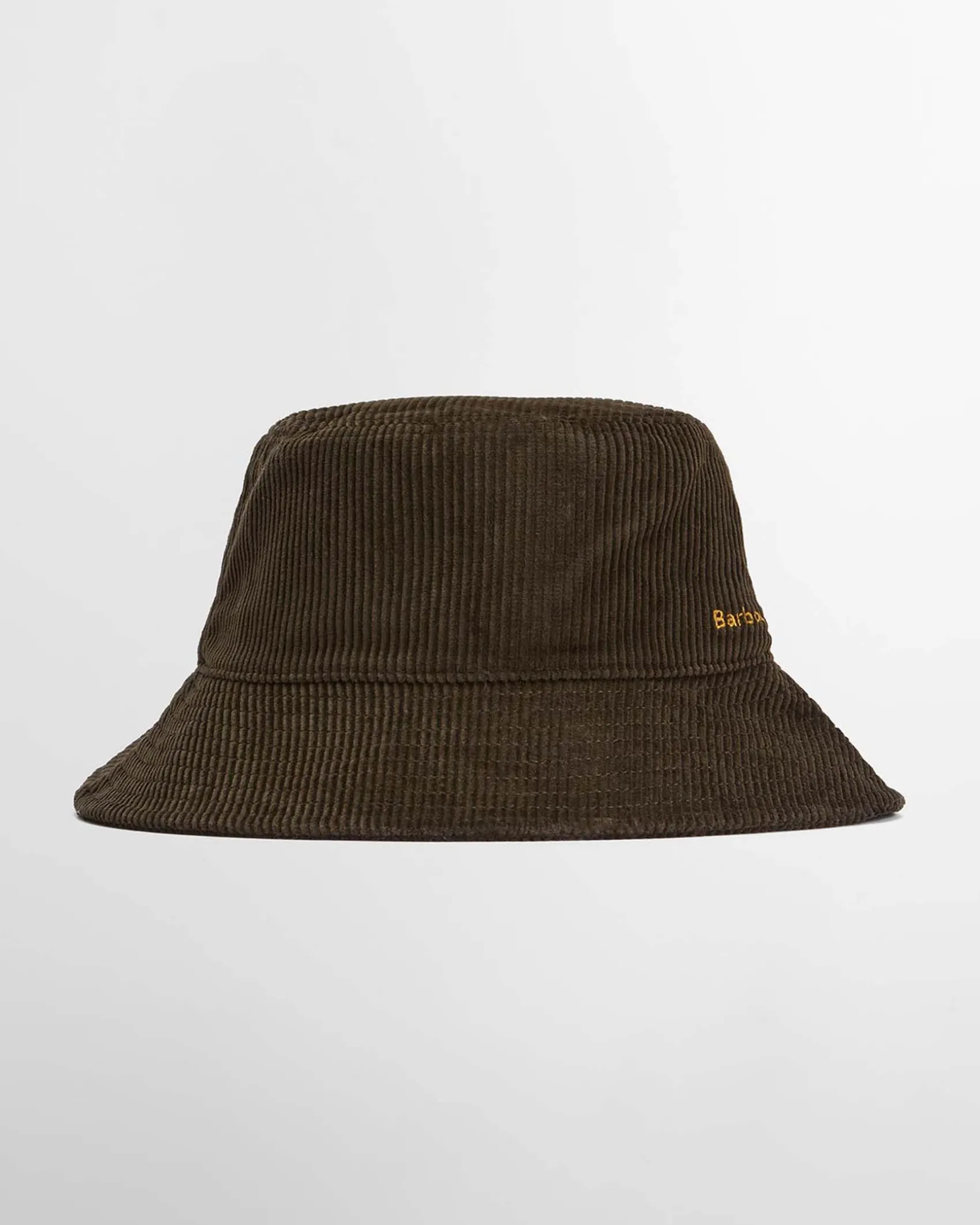 Bucket hat Ebberstone Barbour verde scuro in velluto a coste