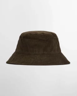Bucket hat Ebberstone Barbour verde scuro in velluto a coste