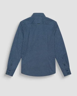 Camicia Antony Morato in cotone blu in microfantasia