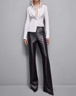 Camicia bianca Patrizia Pepe in popeline di cotone stretch dalla linea sfiancata