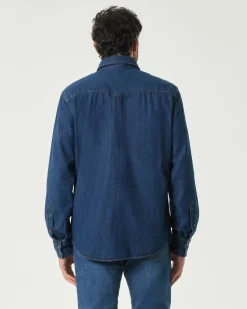 Camicia Jacob Cohen western in denim di puro cotone