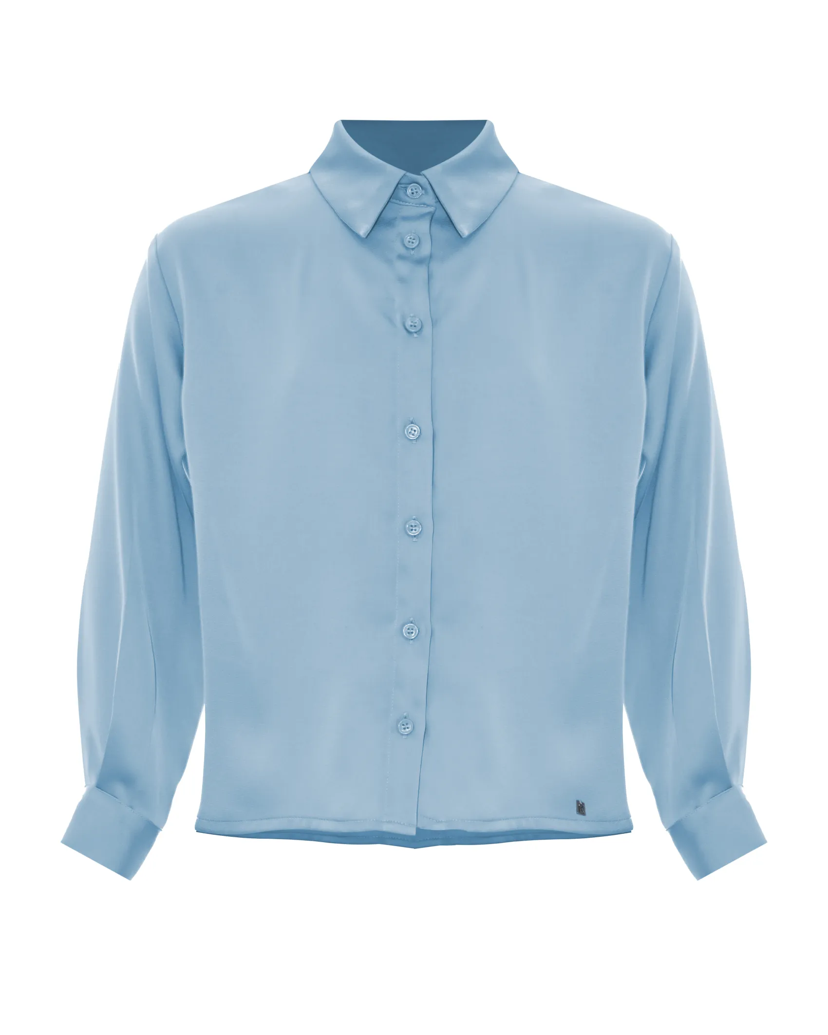 Camicia Kocca azzurra effetto raso