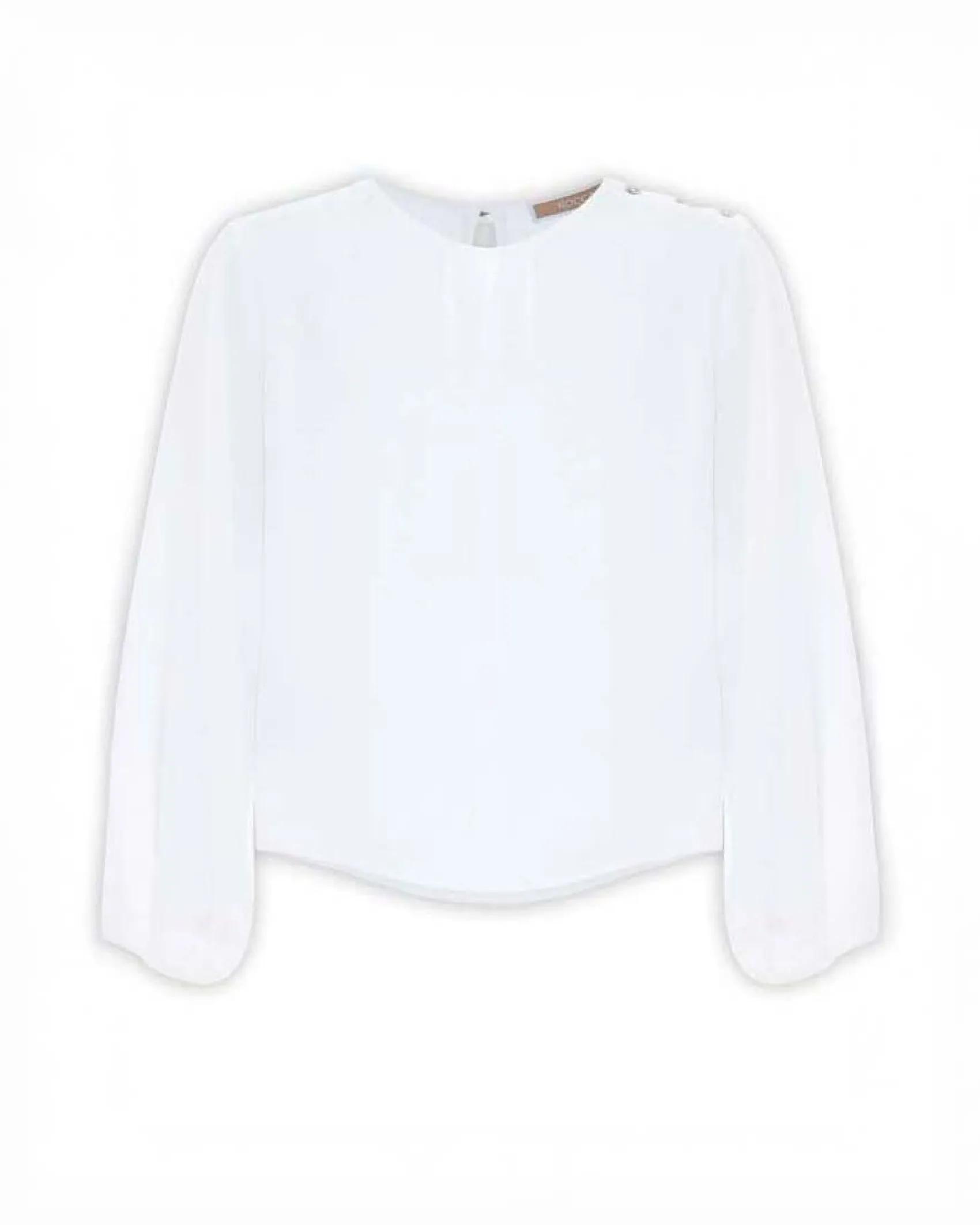 Camicia Kocca bianca in crepe con maniche baloon