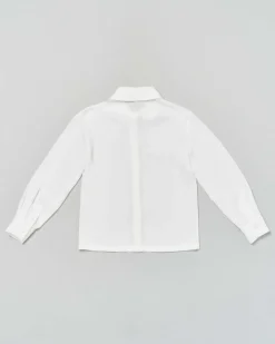 Camicia Kocca bianca in tessuto crêpe con cravatta abbinata tono su tono