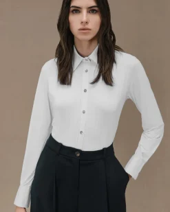 Camicia Oxford Wom Shirt bianca slim-fit in tessuto Oxford tecnico