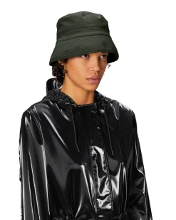 Cappello a pescatore da pioggia Bucket hat verde militare