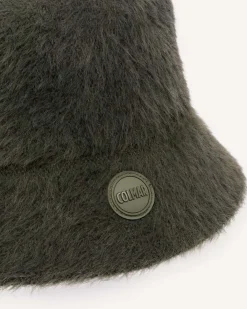 Cappello alla pescatora verde militare Colmar Originals in tessuto teddy con patch logo in gomma
