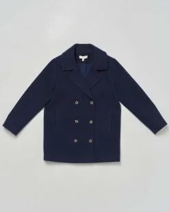 Cappotto a doppiopetto Twinset blu