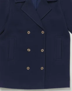 Cappotto a doppiopetto Twinset blu